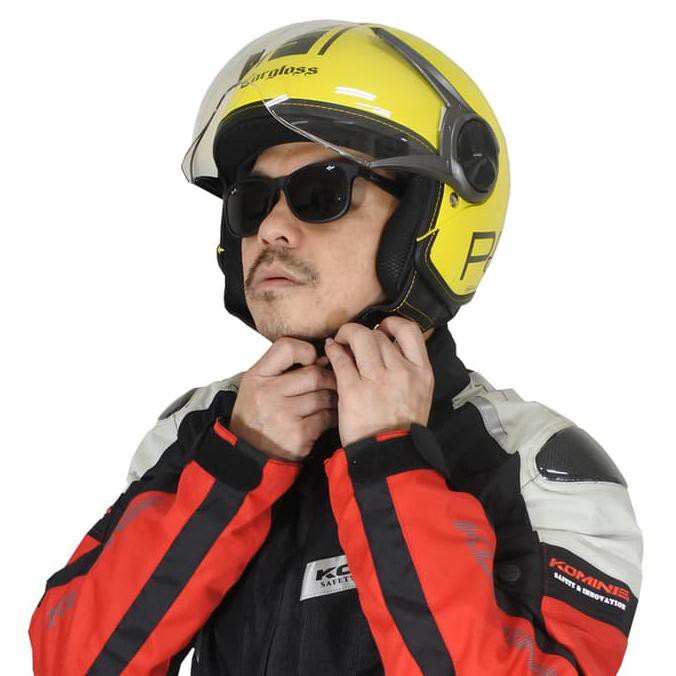 Cargloss Yr Protect Helm Half Face - Yellow Bisa Pakai Kacamata - Kuning, Size M