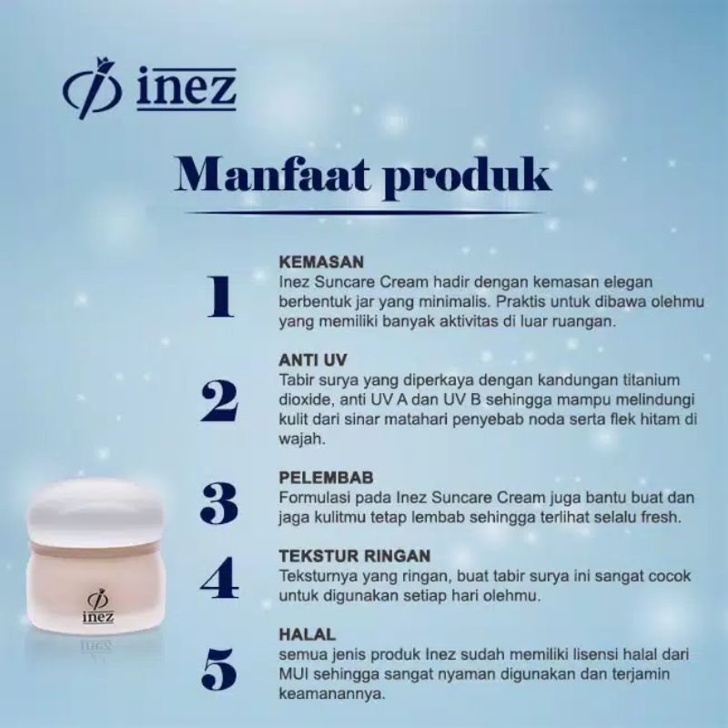 INEZ Sun Care Cream / Sunblock Tabir Surya