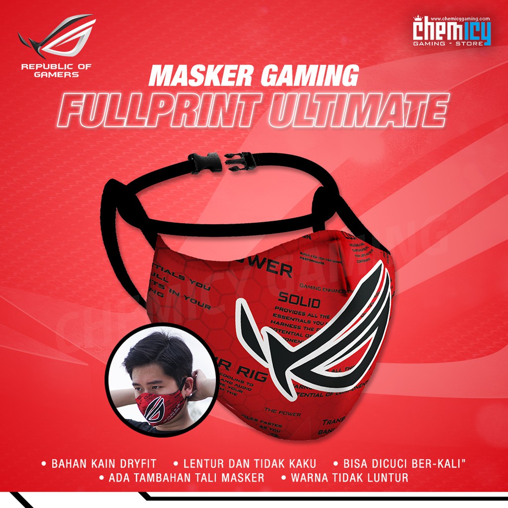 Masker Gaming Fullprint Ultimate Asus ROG