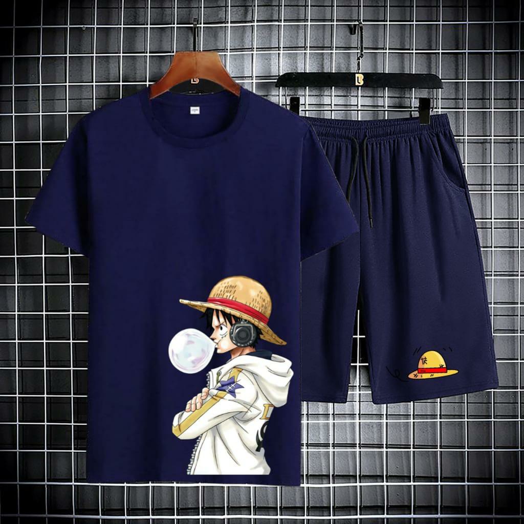 BISA COD/JHOSE/STELAN LUFFY PERMEN ONEPIECE/SET BAJU SAMA CELANA/UNISEX