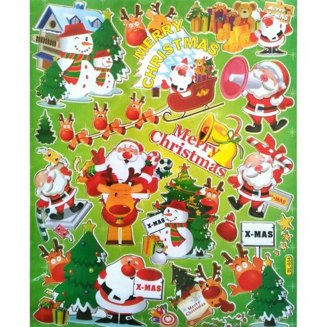 

(READY COD) Sticker Stiker Anak Natal Christmas Sinterklas DISKON