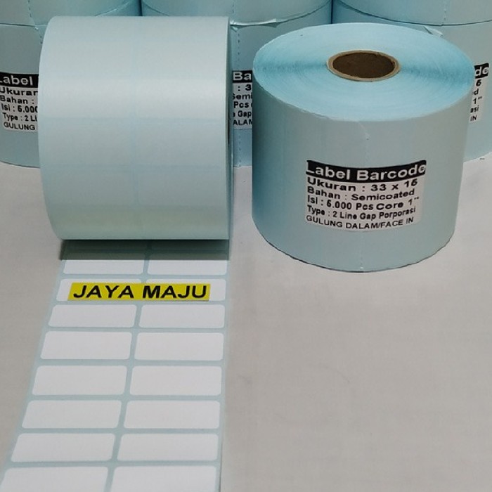 

LABEL BARCODE 33 X 15 2 LINE GAP CORE 1" OR 3" (ISI 5.000 OR 10.000)