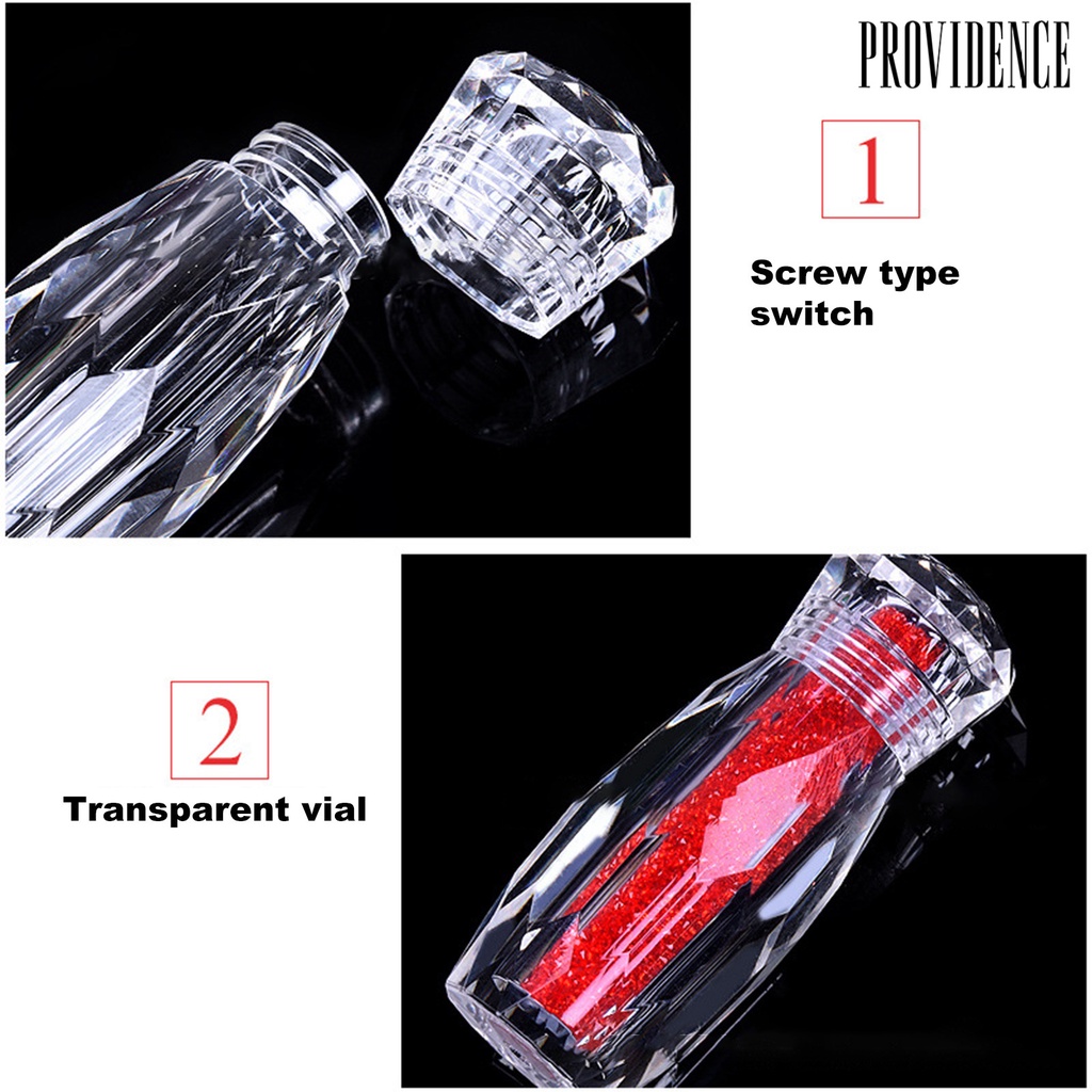 Providence 3Pcs / Set Botol Transparan Anti Bocor Mudah Dibersihkan Untuk Dekorasi Nail Art