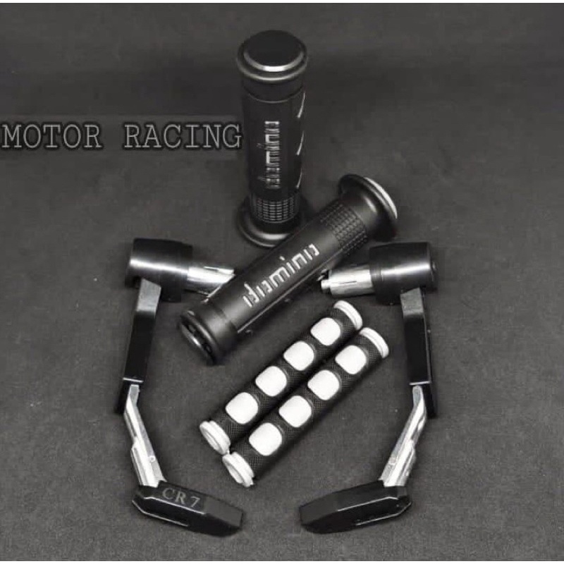 PAKET ACC STANG PROGUARD ROBOT + HANDGRIP DOMINO + KARET HANDLE 3IN1 UNIVERSAL SEMUA MOTOR