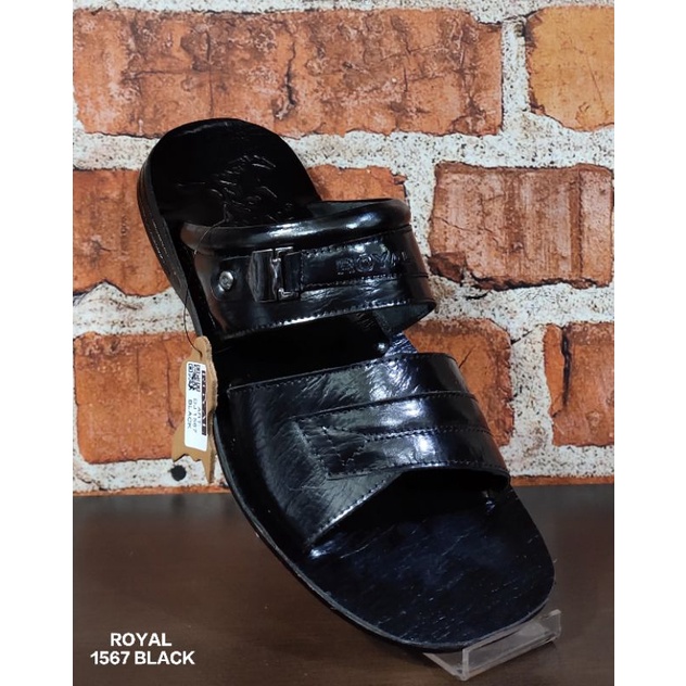 sandal pria , sandal cowok , bahan kulit asli ROYAL