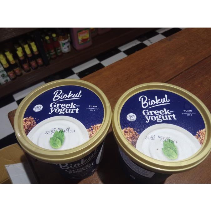 

(BISA COD) Biokul GREEK Yogurt Plain 473ml BOOM SALE Kode 802