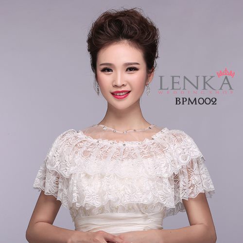 [SIAP KIRIM] AKSESORIS PENGANTIN BOLERO LACE WEDDING WANITA BPM002