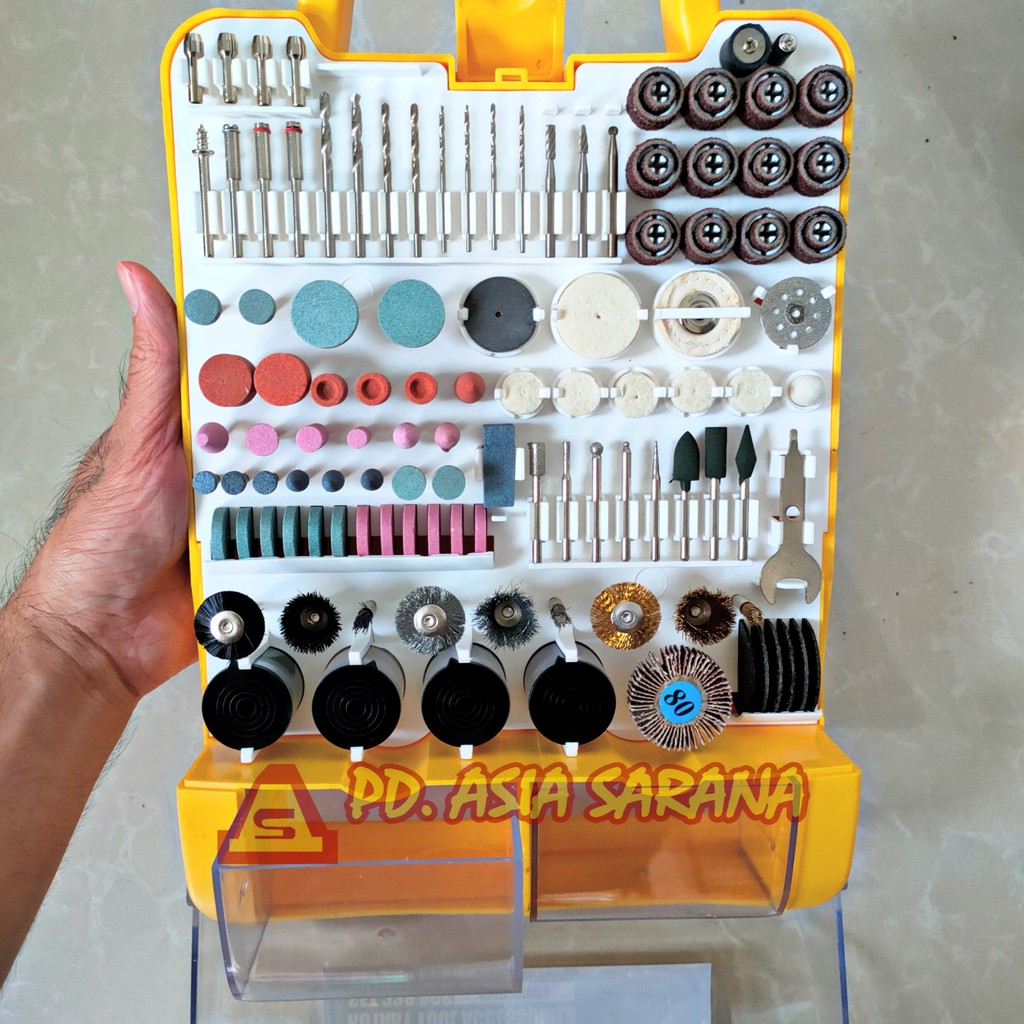 Aksesoris Mata Bor Tuner 238pcs Set Krisbow / Rotary Mini Die Grinder
