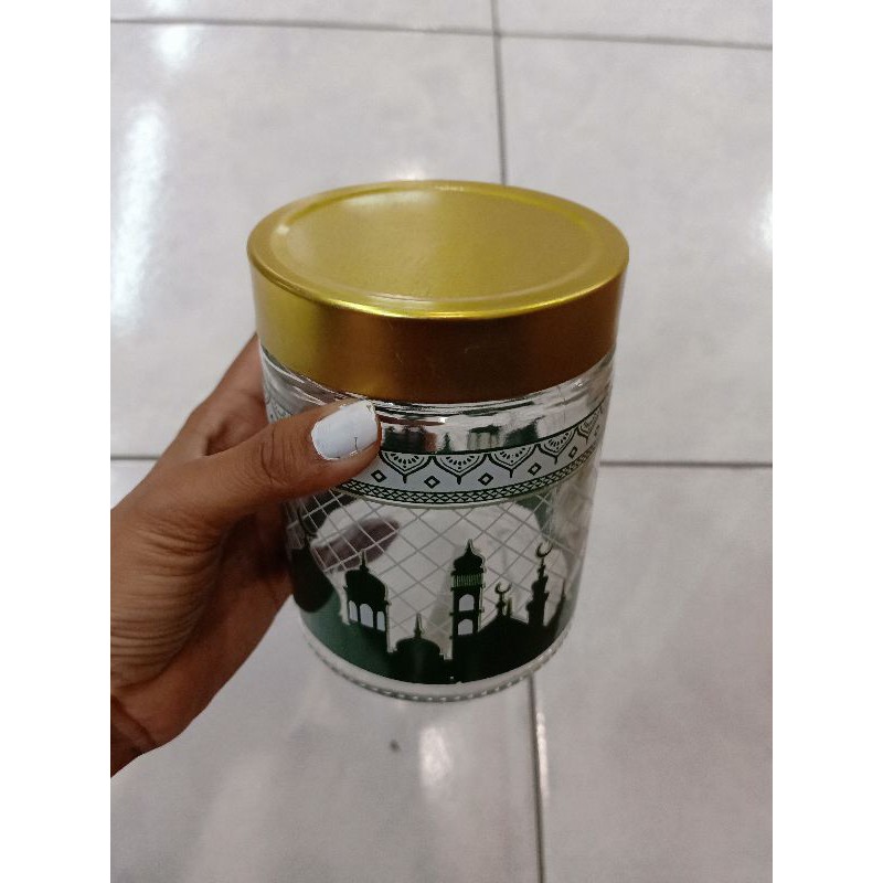 TOPLES KACA MOTIF TUTUP PLAT WADAH KUE