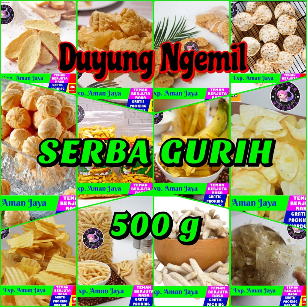 

[500g] Serba Gurih | Duyung Ngemil - makanan ringan snack kiloan jajanan jadul camilan termurah jajanan murah cemilan sehat Jajanan