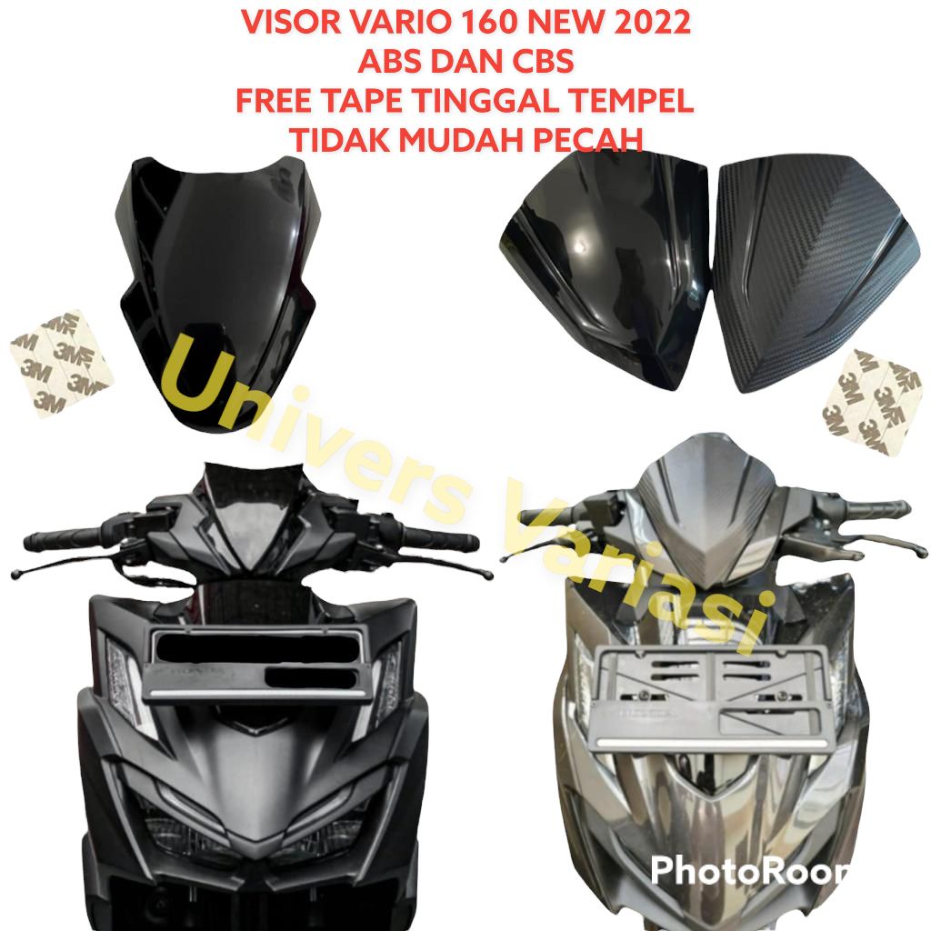 VISOR HONDA VARIO 160 NEW 2022 + LEM PNP WINSHIL VARIO 160 ABS 2022 160 CBS 2021 2022 ORI DI JAMIN P
