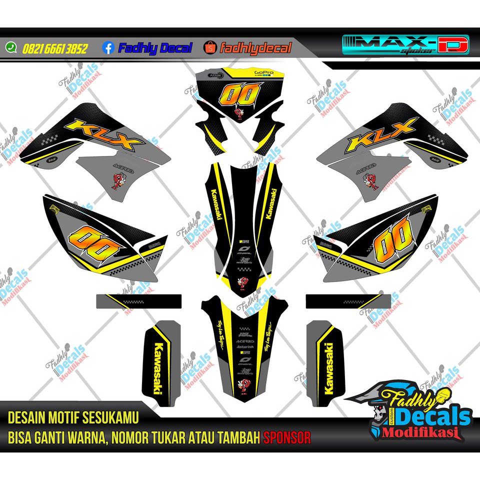 Decal KLX s 150 Keren 1 sticker Fullbody