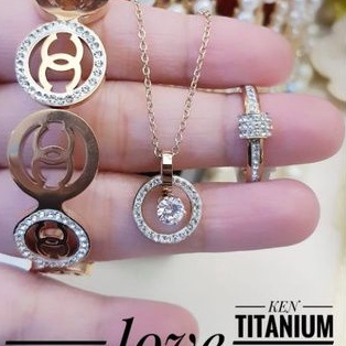 TiTanium set perhiasan wanita QA63