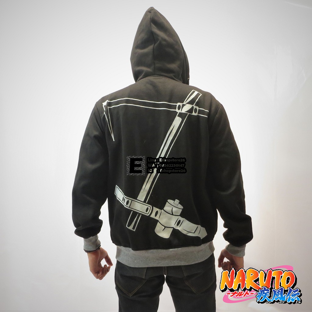 Jaket Naruto - Jaket Harakiri Anime Naruto Anbu Kakashi Pedang Hitam