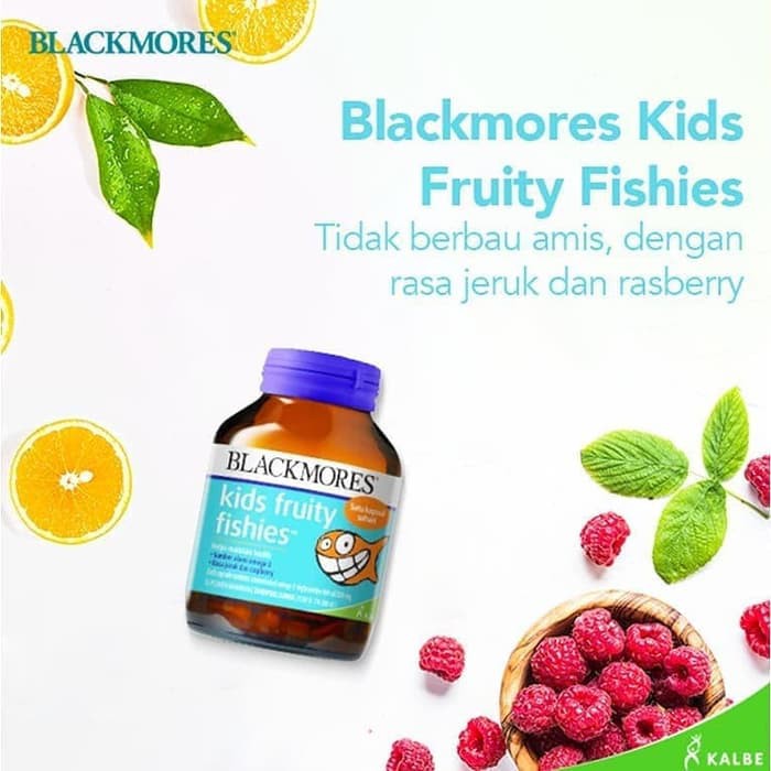 BLACKMORES Koala KIDS STUDY BUDDY / FRUITY FISHIES / Fish BPOM KALBE 30 Kapsul (omega 3 vitamin anak) LAWAN CORONA