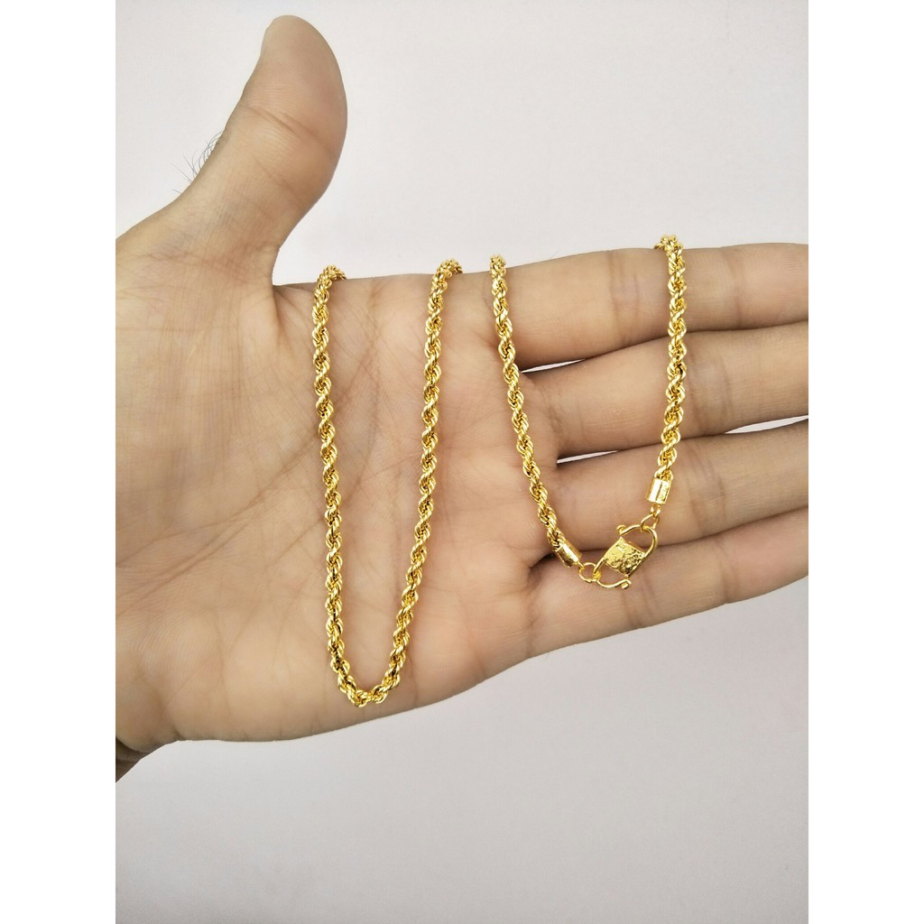 Perhiasan Kalung Tambang Manis Lapis Emas