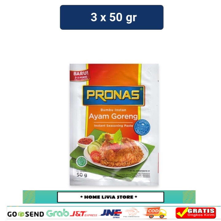 Jual Pronas Bumbu Instan Ayam Goreng 3 X 50 Gr | Shopee Indonesia