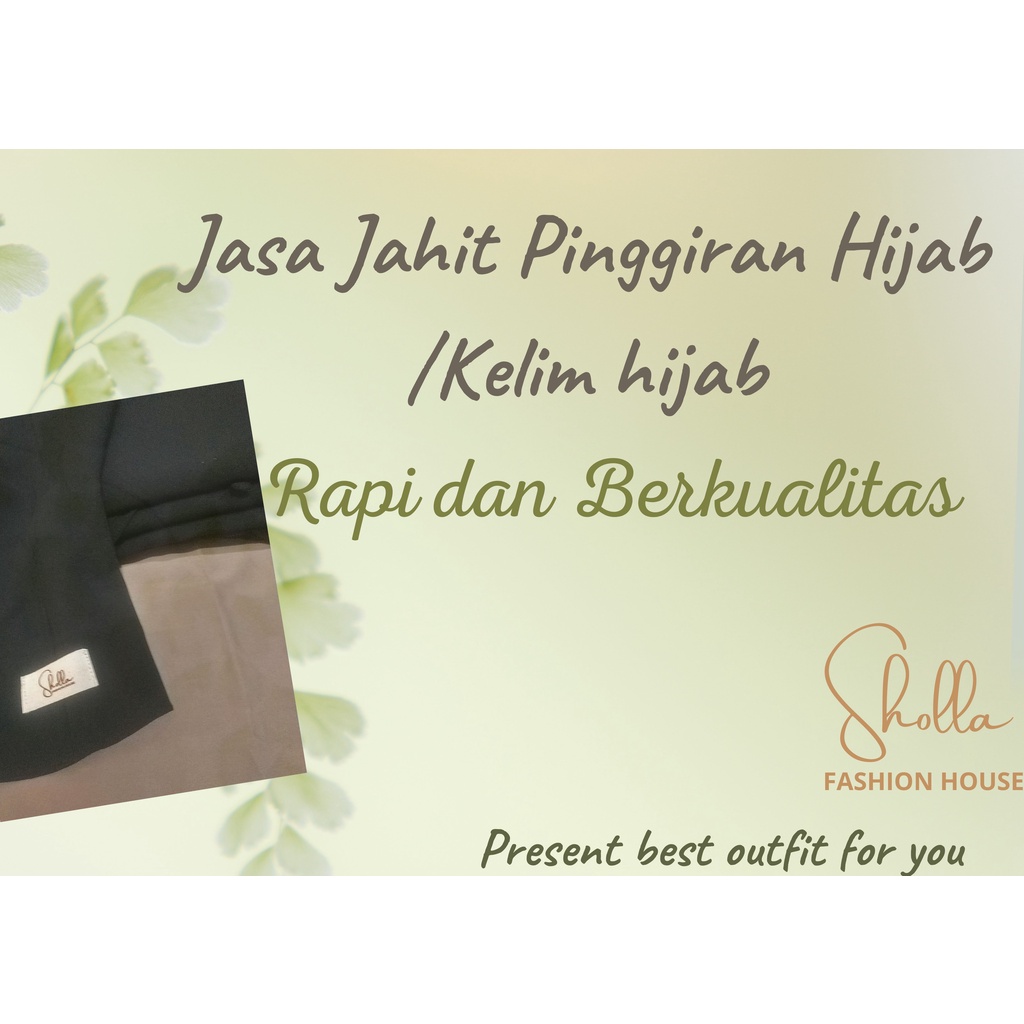 Jasa Jahit Kelim Hijab/Jasa Jahit Pinggiran Hijab/ jasa Kelim Hijab murah/ jasa Kelim Hijab custom/ 