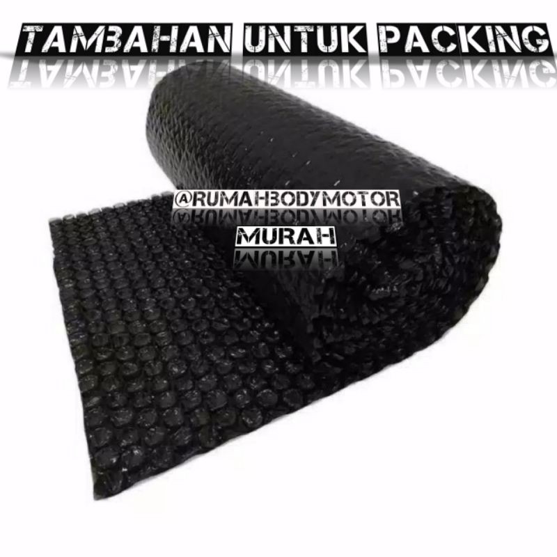 

bouble wrap tambahan packing agar barang lebih aman saat pengiriman