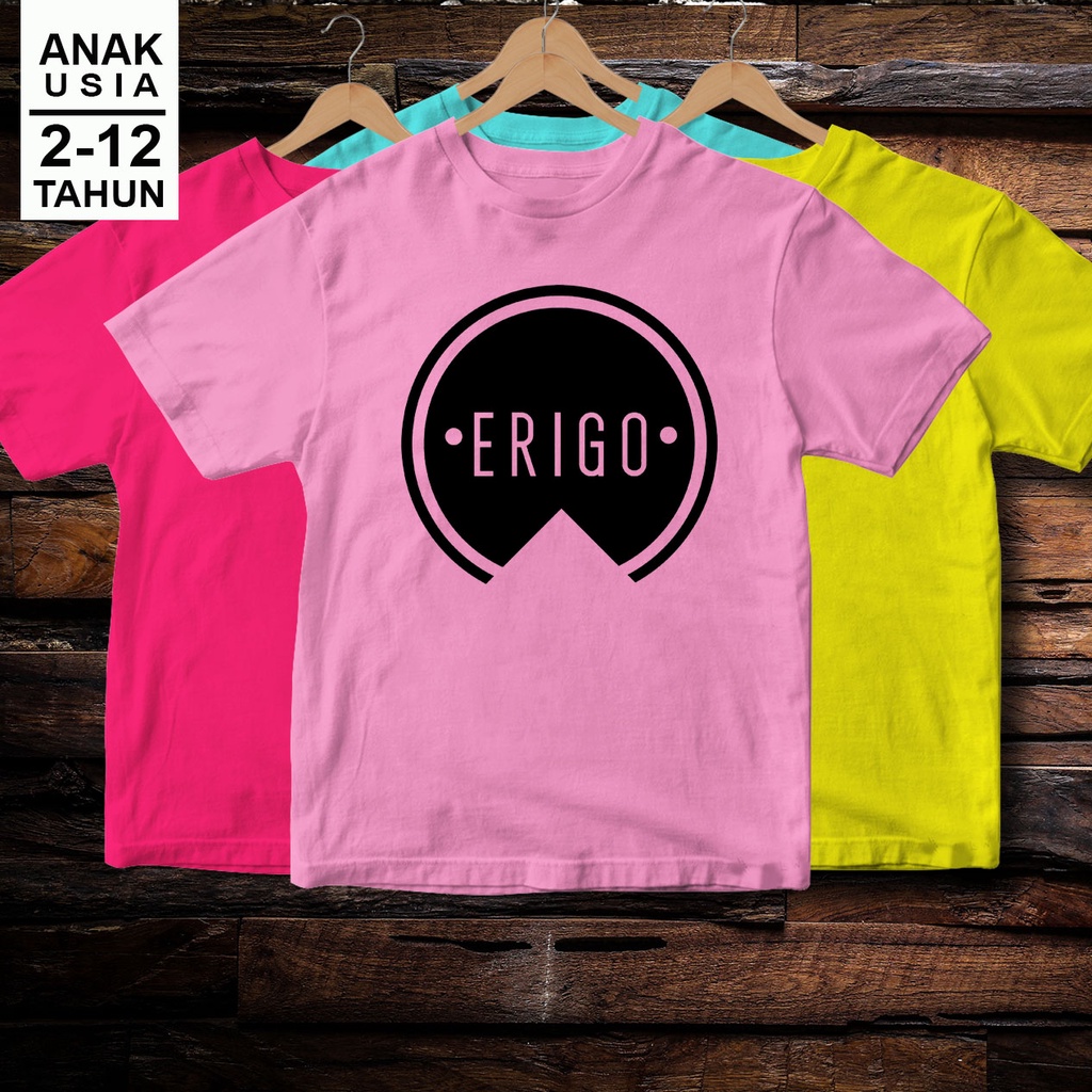 KAOS ANAK USIA 2-12 TAHUN/KAOS ERIGO ANAK LAKI-LAKI DAN PEREMPUAN/KAOS ANAK PEREMPUAN/KAOS ANAK LUCU