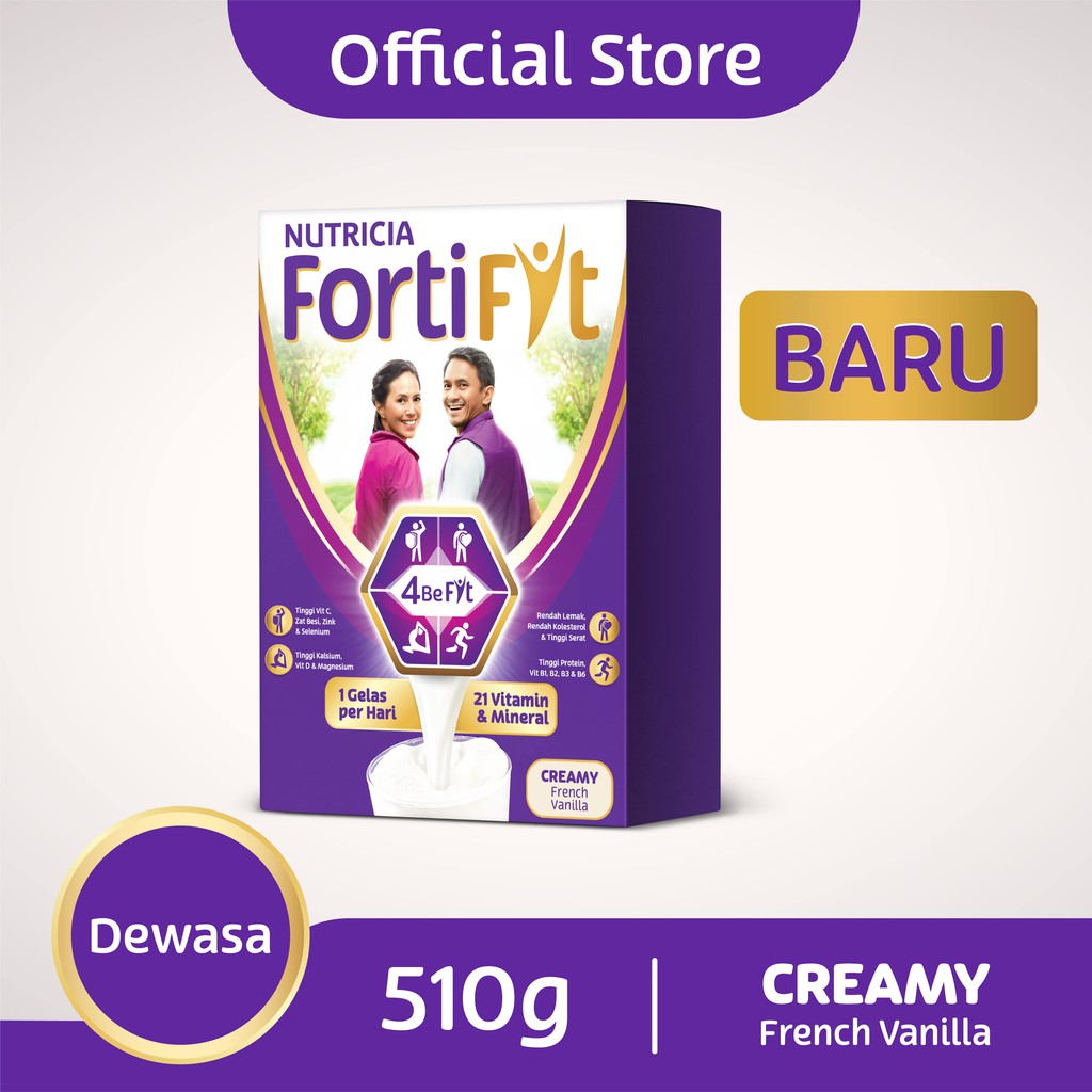 Fortifit Creamy French Vanila Susu Dewasa 510GR | Shopee Indonesia