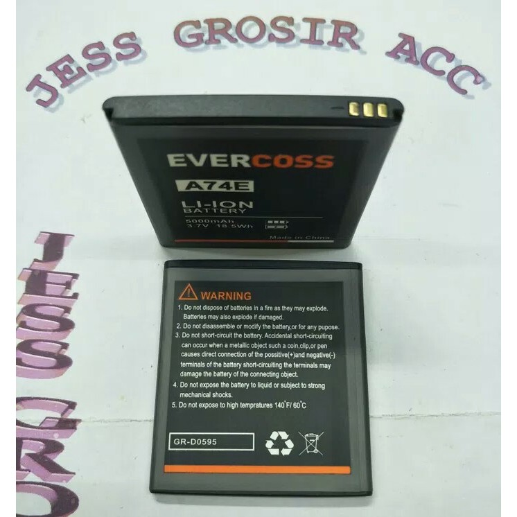 Baterai Battery Evercross Evercoss Cross A74E Double Power 5000Mah