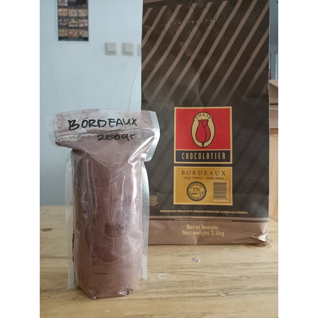 

Tulip Bordeaux Cocoa Powder - Coklat Bubuk Repack 100 Gram