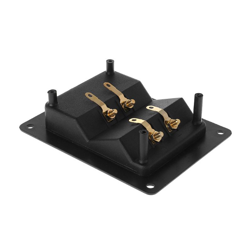 btsg Terminal Cup Connector 266 Parts Express Binding Posts Gold Banana Jacks Recessed Bi-Amp Speaker Box Black