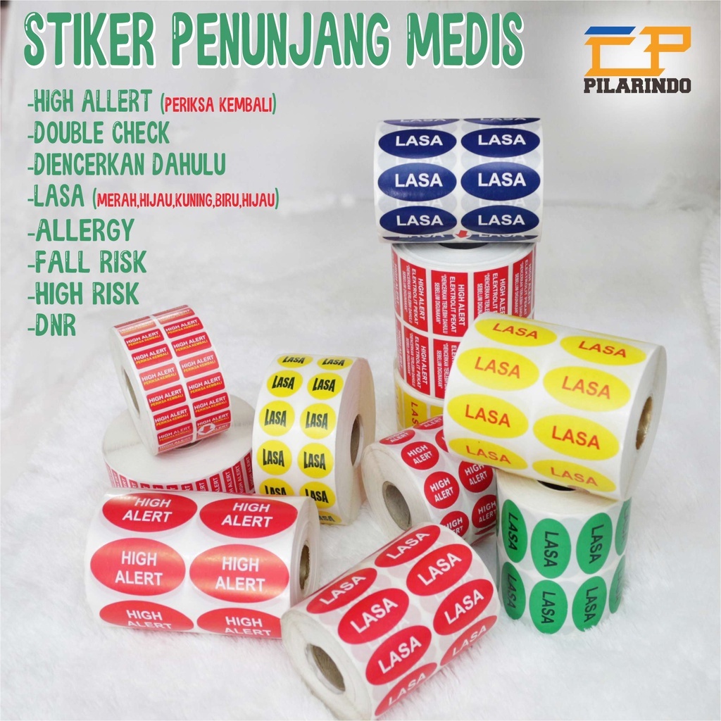 

Stiker Penunjang MEDIS /Penanda Resiko / Stiker Penanda Alergy Roll