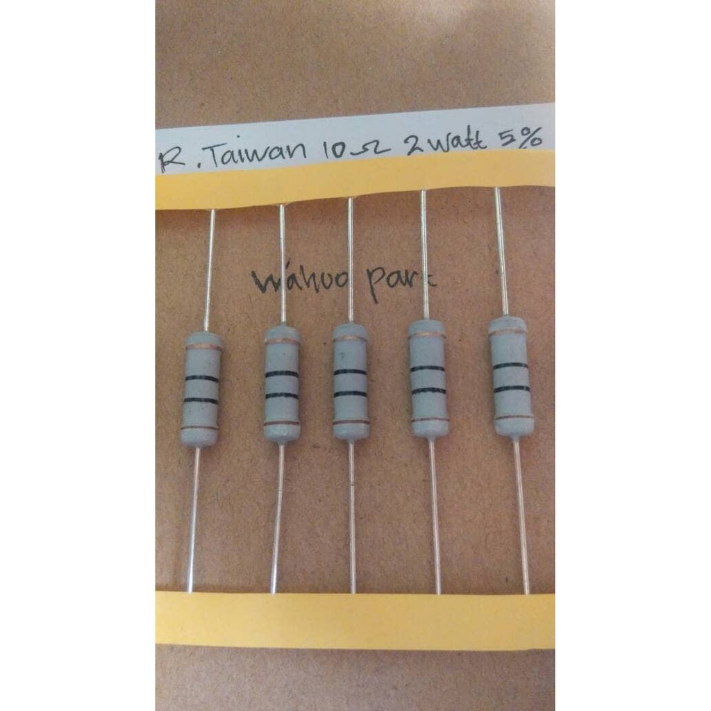 Resistor 10 ohm Taiwan 2 watt 5% (10 pcs)