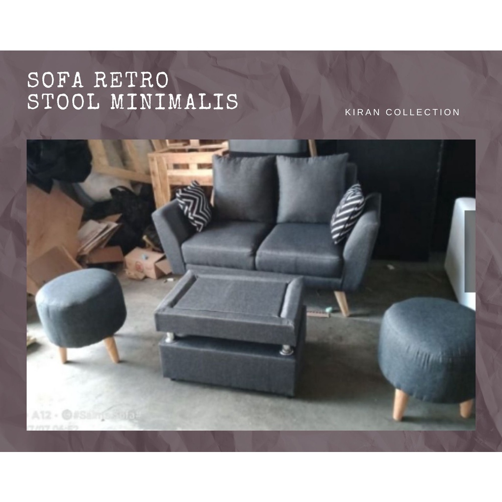sofa retro minimalis / bandung gratis ongkir / kursi tamu