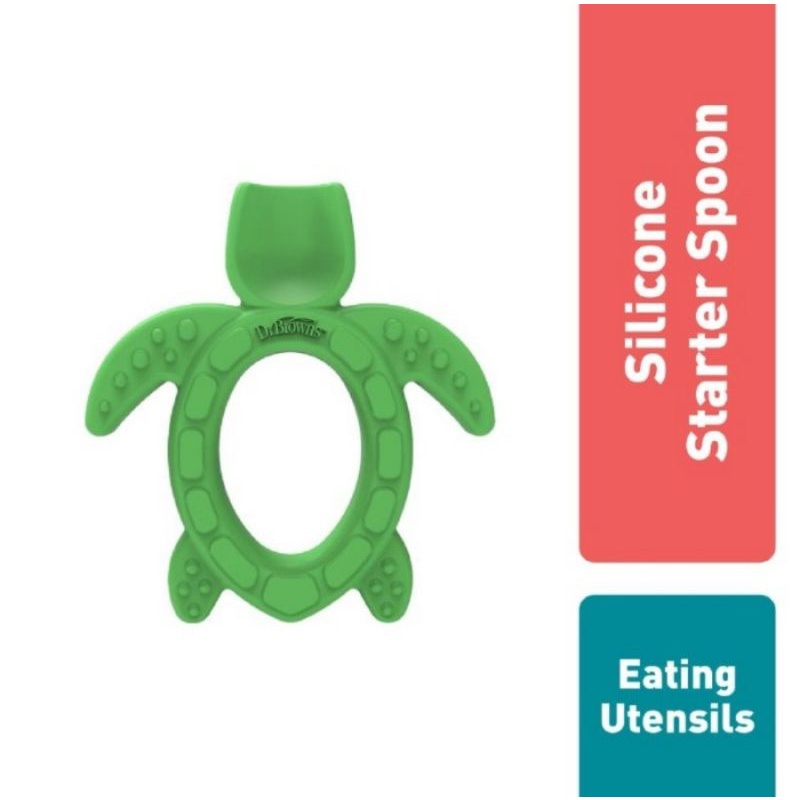 Dr.Brown's Silicone Starter Spoon Turtle/Sendok Makan Bayi