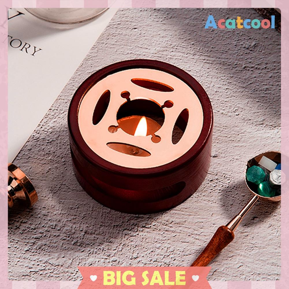 Tungku Peleleh Lilin Segel Bahan Kayu Solid Gaya Retro