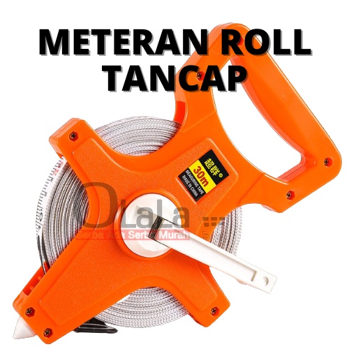 METERAN TANCAP TANAH 30M OLL-1053 / 50M OLL-1054 / 100M OLL-1055 FIBER ROLL PANJANG METERAN ROL FIBER MEASURING TAPE