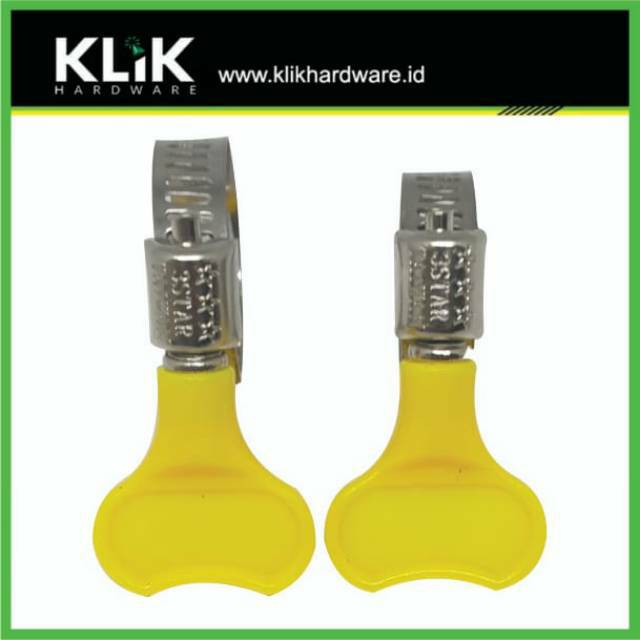 Klem Selang Kuping Stainless Taiwan - Hose Clamp PVC Handle Gas LPG Pilih Ukuran 3/4 &amp; 1 Inch