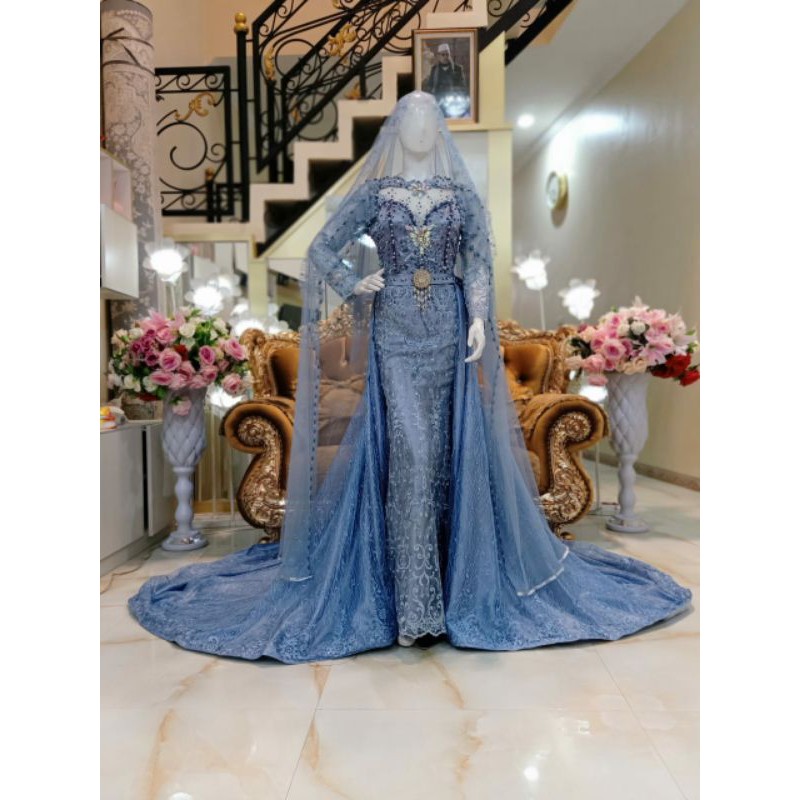 GAUN SLIM MODERN//GAUN WEDDING MEWAH//GAUN