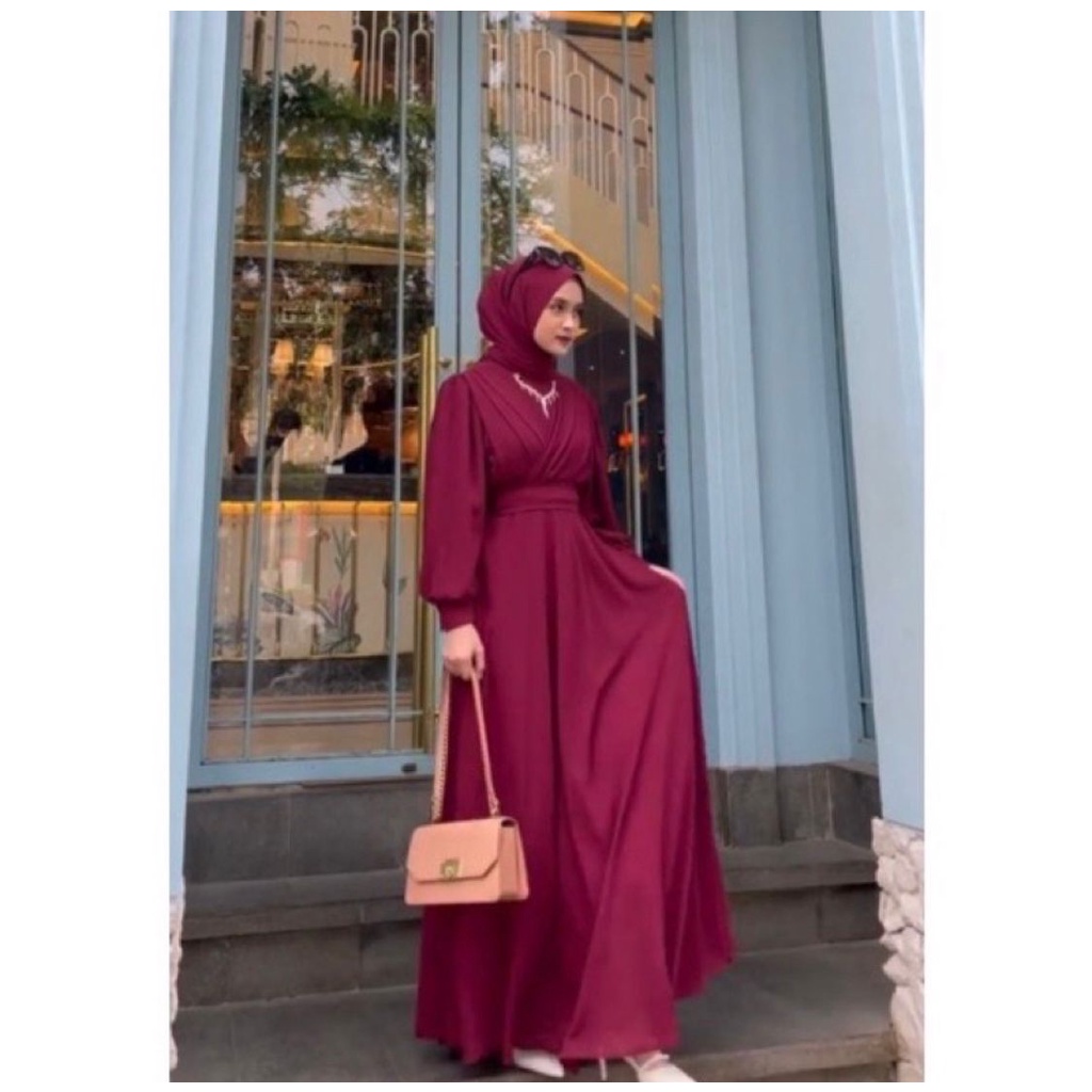 GAUDY MAXY CERUTY BABYDOLL TERBARU WANITA MUSLIMAH FREE BELT / THERESA DRESS BUSUI FRIENDLY