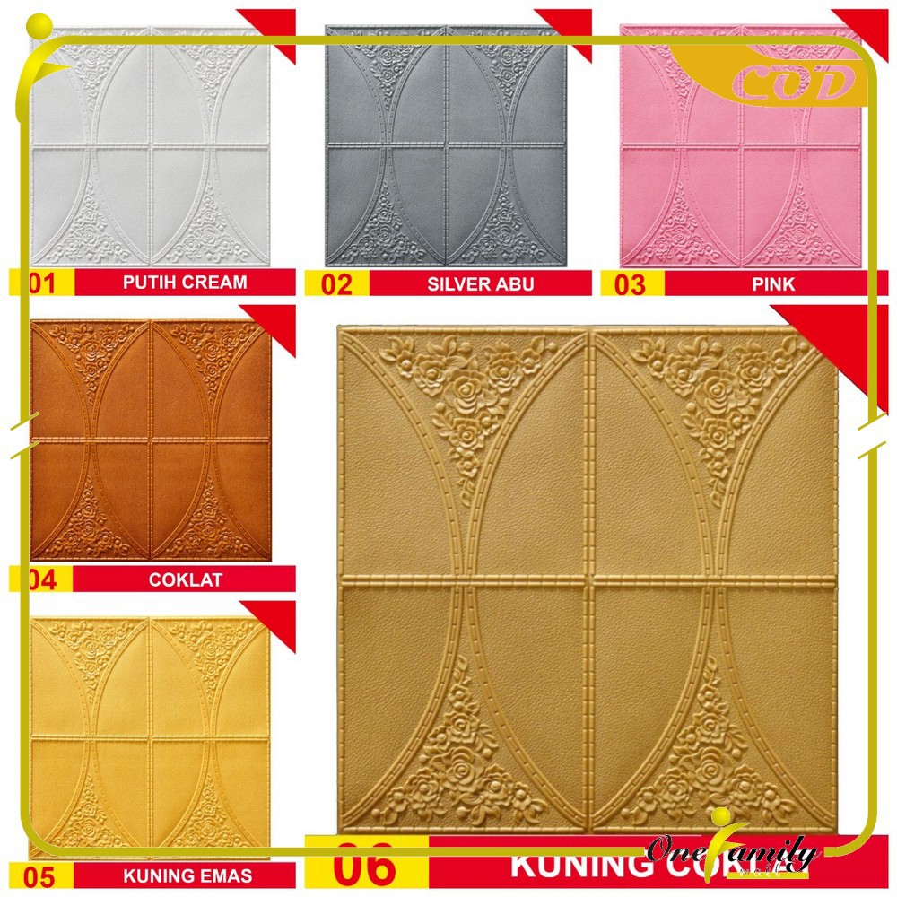 ONE-C55-58 WallSticker Kayu Wallpaper Dinding 3D Wall Sticker Foam Batu Bata Walpaper Dinding Murah-BALI