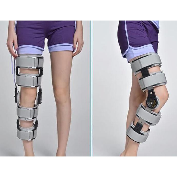 Knee Brace With ROM Joint / Deker Pasca Operasi / Deker Lutut / Penyangga Lutut / Kesehatan