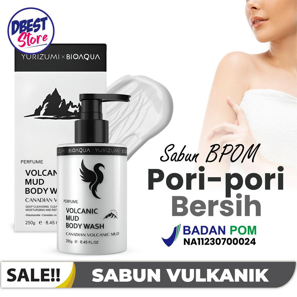 Yurizumi x Bioaqua Sabun Mandi Lumpur Vulkanik - Mencerahkan dan Melembabkan Kulit 250ml