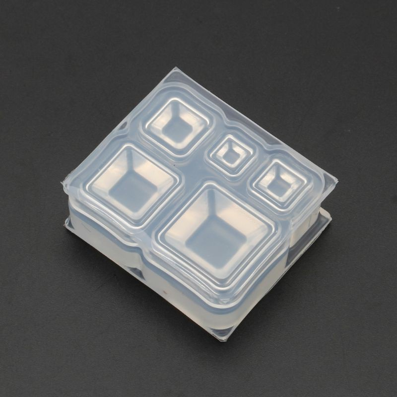 Glitter Mini Square Bowl Resin Mold Silicone Resin Casting Art Craft Jewelry Making Tool