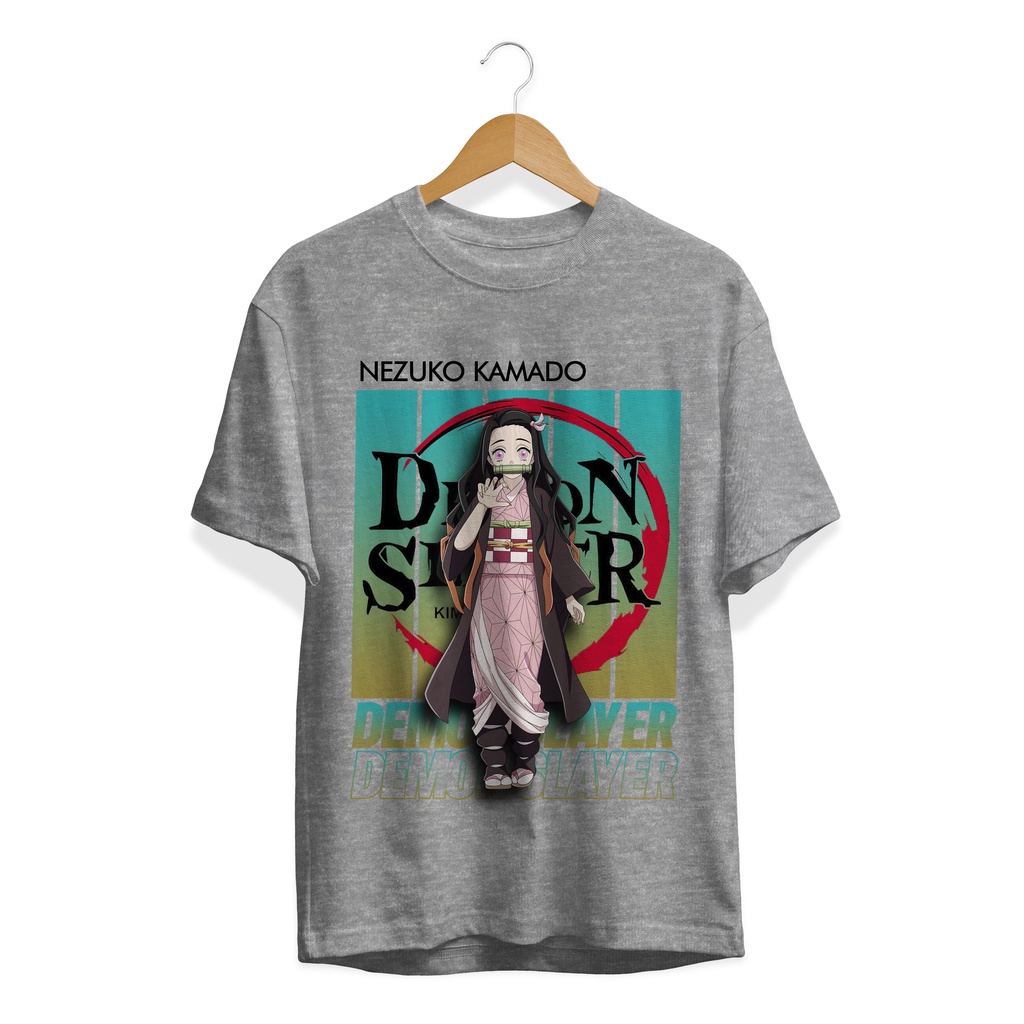 T-SHIRT BAJU KAOS ANIME DEMON SLAYER NEZUKO KAMADO PLASTISOL