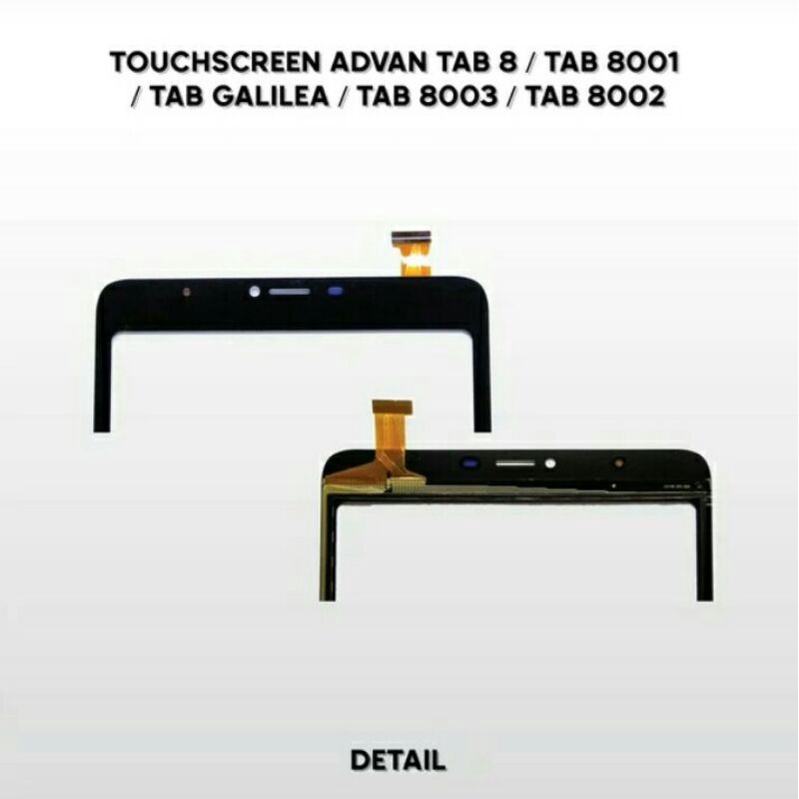 touchscreen layar sentuh advan tab 8 galilea tab 8001 8002 8003 original