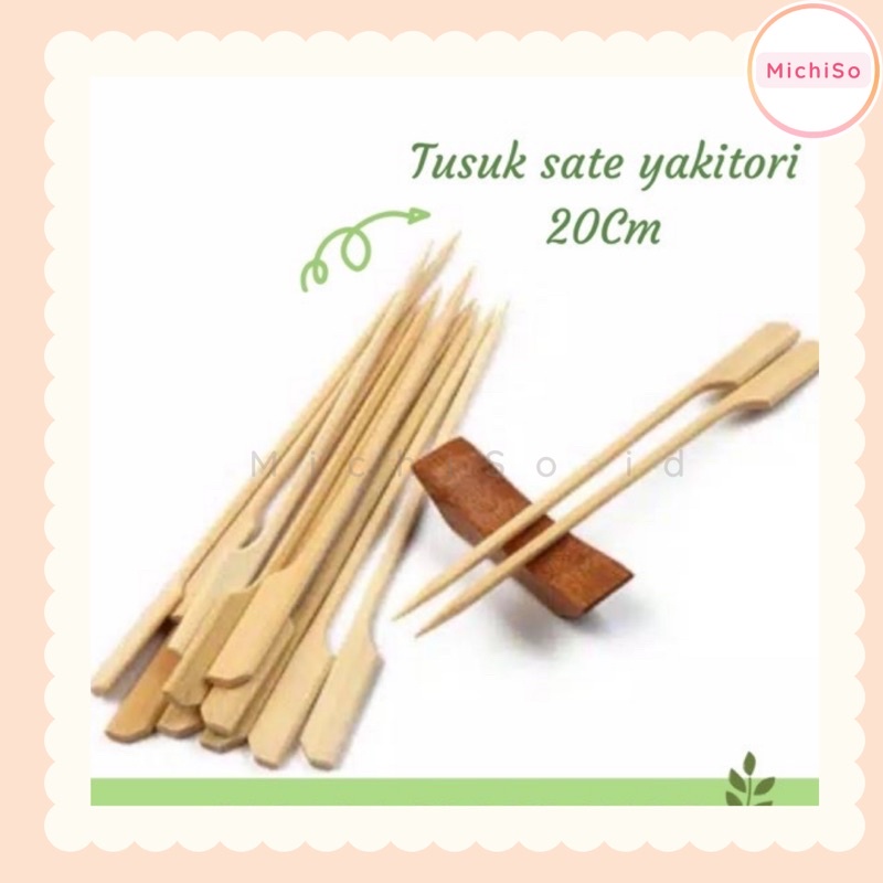 tusuk sate yakitori 20cm | tusuk sate jepang | tusuk sate tebal | tusuk dayung | tusuk sate dayung |