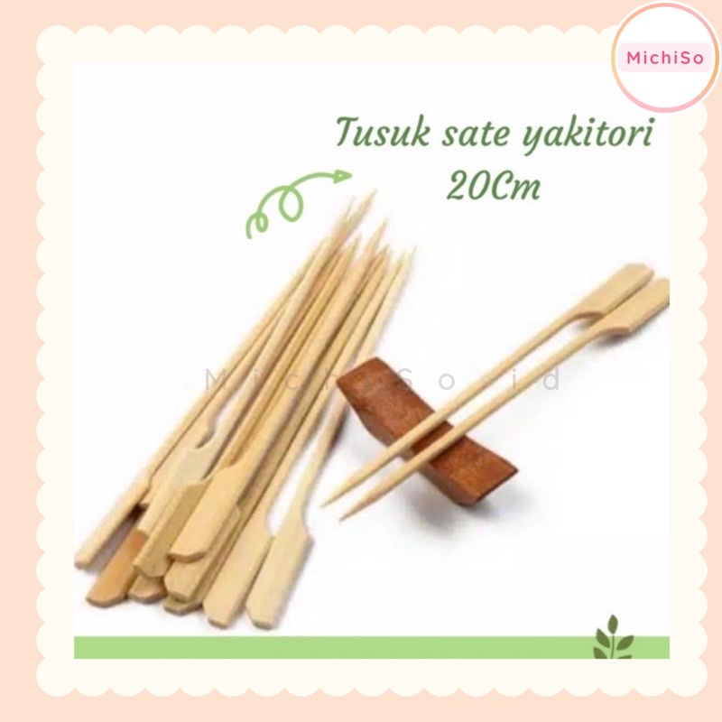 tusuk sate yakitori 20cm | tusuk sate jepang | tusuk sate tebal | tusuk dayung | tusuk sate dayung | tusuk skewer