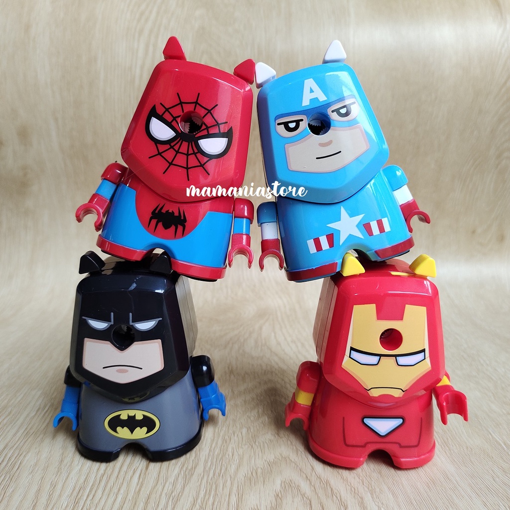 

SERUTAN PENSIL KARAKTER SUPERHERO / SERUTAN PENSIL IRONMAN SPIDERMAN / RAUTAN PENSIL MEJA BATMAN AVENGERS