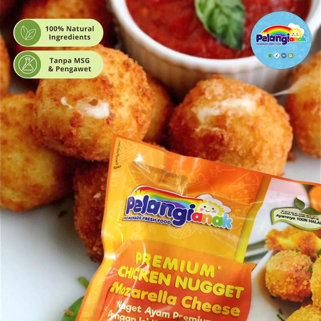 Nugget Ayam Sehat Non MSG &amp; Pengawet - Pelangi Frozenfood Chicken Nugget Halal Alami Premium Original All Variant