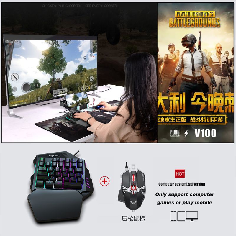 Keyboard Gaming Mekanik Mini Desain Ergonomik dengan Kabel USB dan Backlight LED