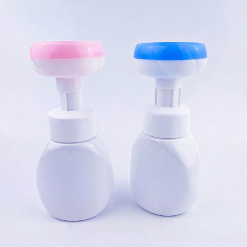 Plastic pressing flower foam bottle refillable bathroom handmade soap shampoo empty bottle sub-bottle ow