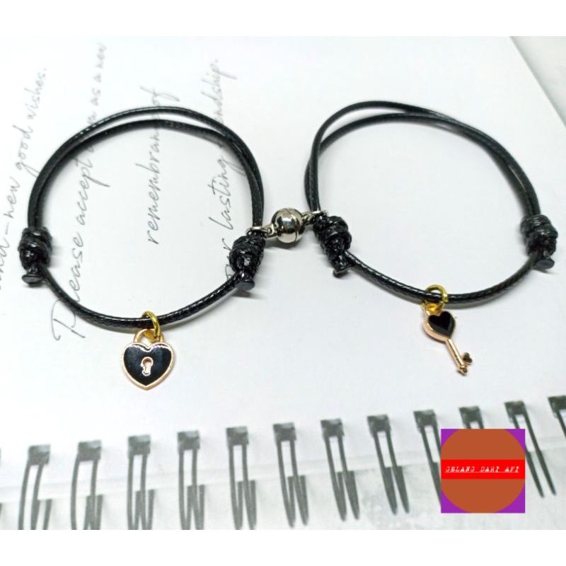 Gelang Couple Magnet Gembok Kunci